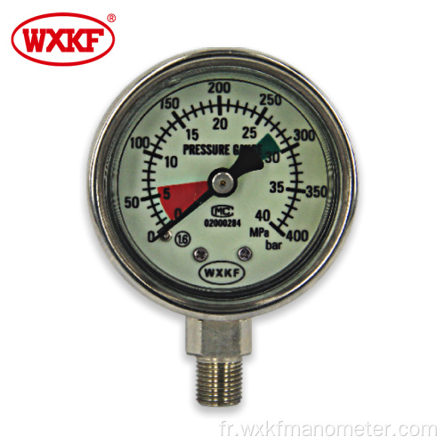 Gauge de pression lumineuse en acier inoxydable du manomètre SS304